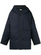 Jil Sander Padded Hooded Coat - Blue