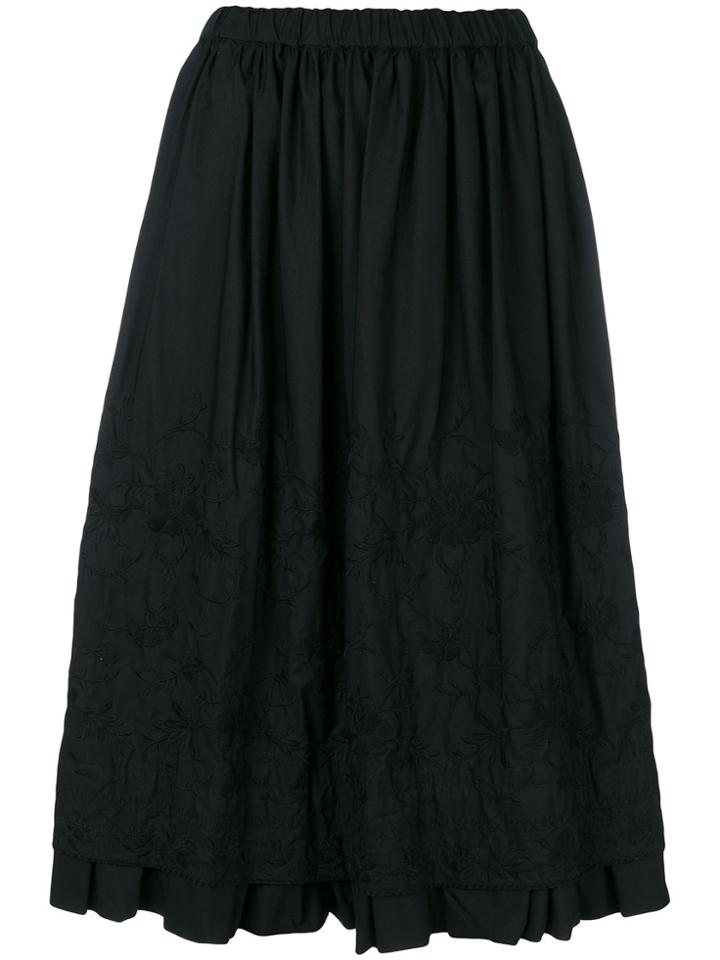 Comme Des Garçons Comme Des Garçons Floral Embroidered Mid-length