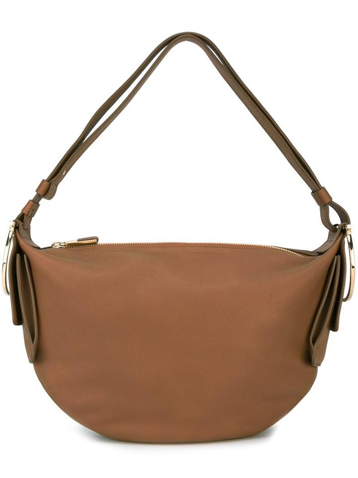 Salvatore Ferragamo Gancio Hobo Shoulder Bag, Women's, Brown