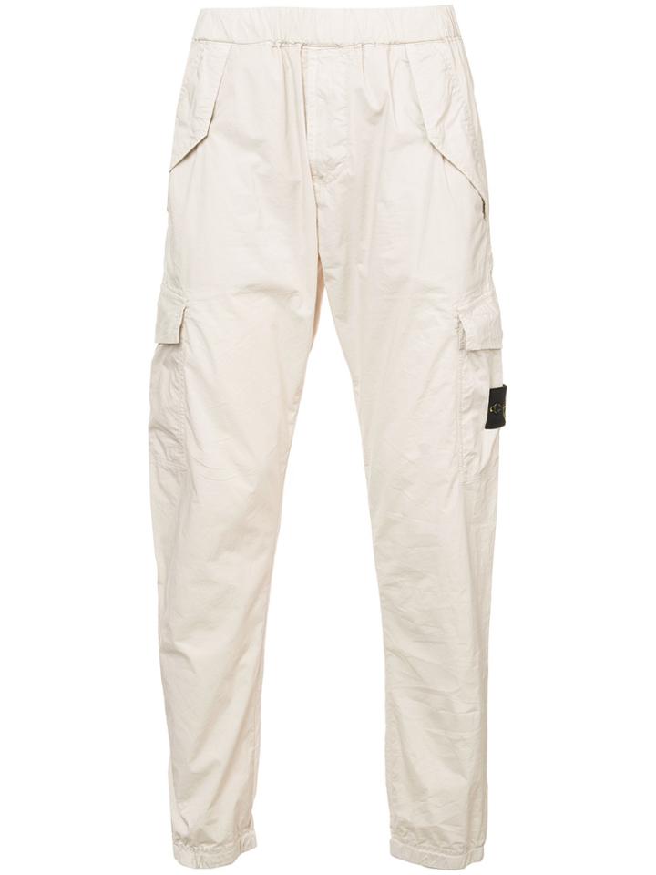 Stone Island Straight Leg Track Trousers - White
