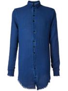 Army Of Me Long Asymmetrical Shirt - Blue