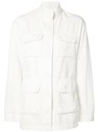 Nili Lotan Relaxed Fit Military Jacket - White