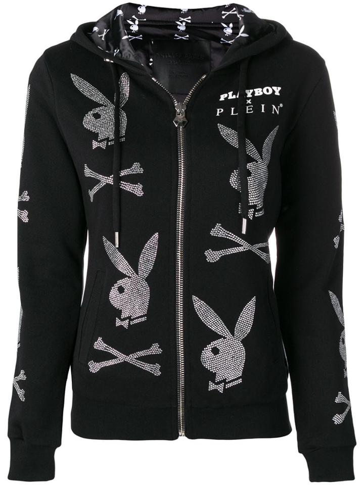 Philipp Plein Playboy Hooded Jacket - Black