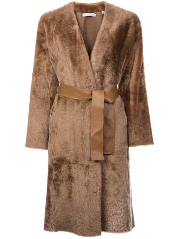 Vince Long Sleeved Trench Coat - Brown
