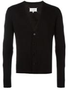 Maison Margiela Elbow Patch Cardigan, Men's, Size: Xl, Black, Linen/flax/wool/calf Leather
