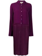 Semicouture Colour Block Day Dress - Purple