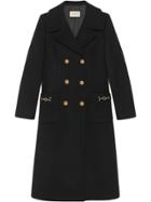 Gucci Double-breasted Mid-length Coat - Black