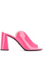 Prada Block Heel Mules - Pink