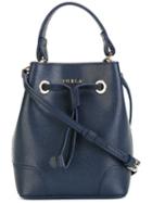 Furla Mini Bucket Bag, Women's, Blue, Leather