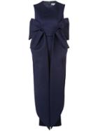 Delpozo - Front Bow Tunic - Women - Acetate/viscose - 38, Blue, Acetate/viscose