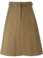 Alexander Wang A-line Mid-length Skirt, Women's, Size: 2, Green, Cotton/polyester