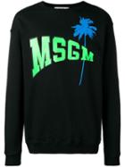 Msgm Palm Tree Logo Sweatshirt - Black