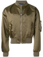 Maison Kitsuné Zipped Bomber Jacket - Green