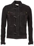 Faith Connexion Suede Toggle Jacket, Men's, Size: Large, Black, Cotton/polyester/goat Skin