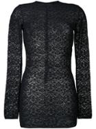 Stella Mccartney Lace Crew Neck Jumper, Women's, Size: 42, Blue, Polyamide