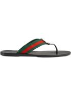 Gucci Web Strap Thong Sandal - Black