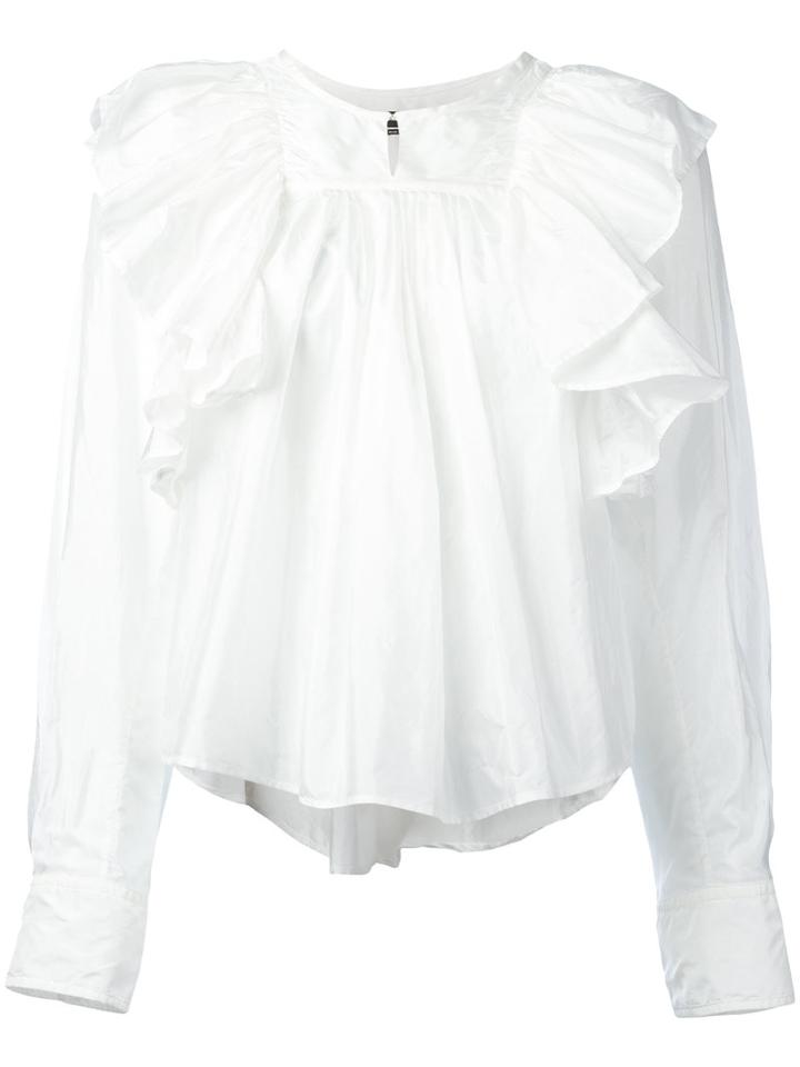 Isabel Marant Arlington Blouse, Women's, Size: 40, White, Polyimide/silk