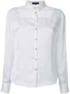 Loveless Lace Yoke Shirt, Women's, Size: 34, White, Polyester