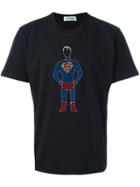 Jimi Roos Embroidered Superman T-shirt, Men's, Size: Small, Black, Cotton