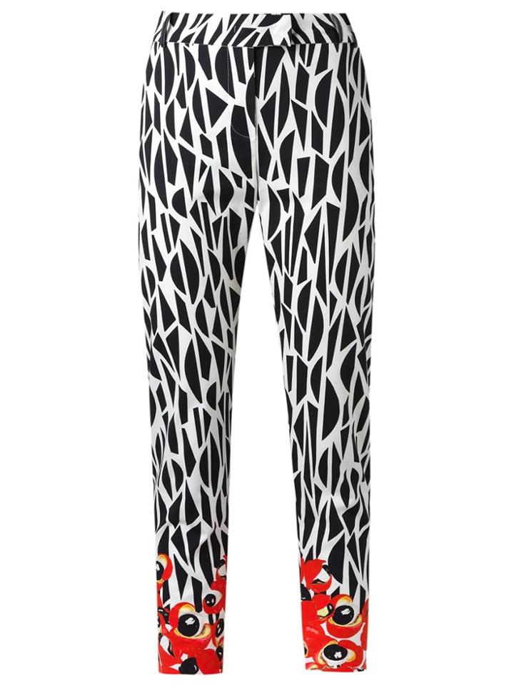 Isolda Printed Straight Trousers - Multicolour