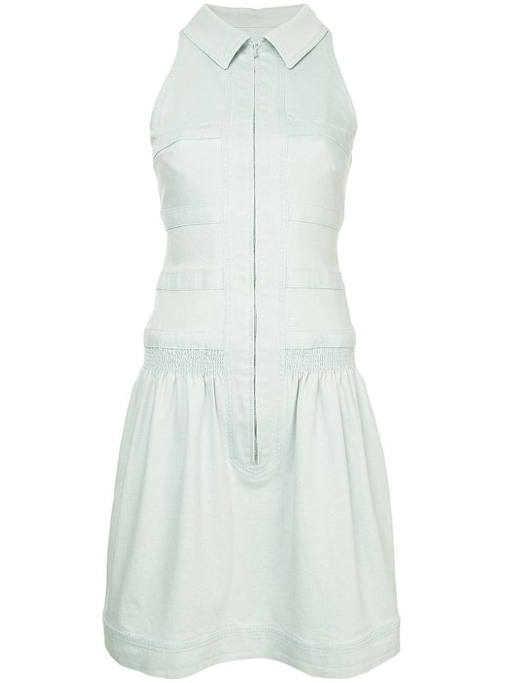 Chanel Vintage Cc Logos Sleeveless One Piece - Blue