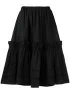 Yves Saint Laurent Vintage Rive Gauche Tiered Skirt - Black