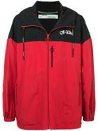 Off-white Two-tone Zipped Jacket - Red
