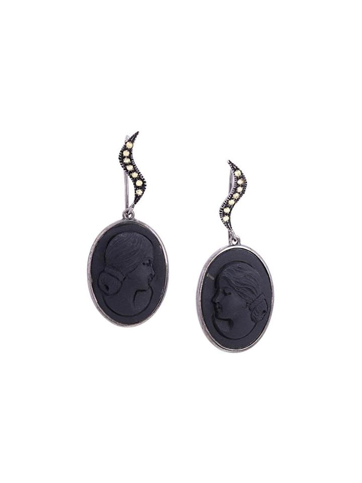 Amedeo Slate Earrings - Black