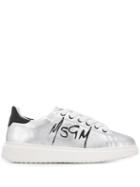 Msgm Printed Sneakers - Silver