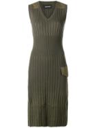 Neil Barrett Knitted V-neck Dress - Green