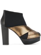 Pollini Layered Ankle Boots - Black