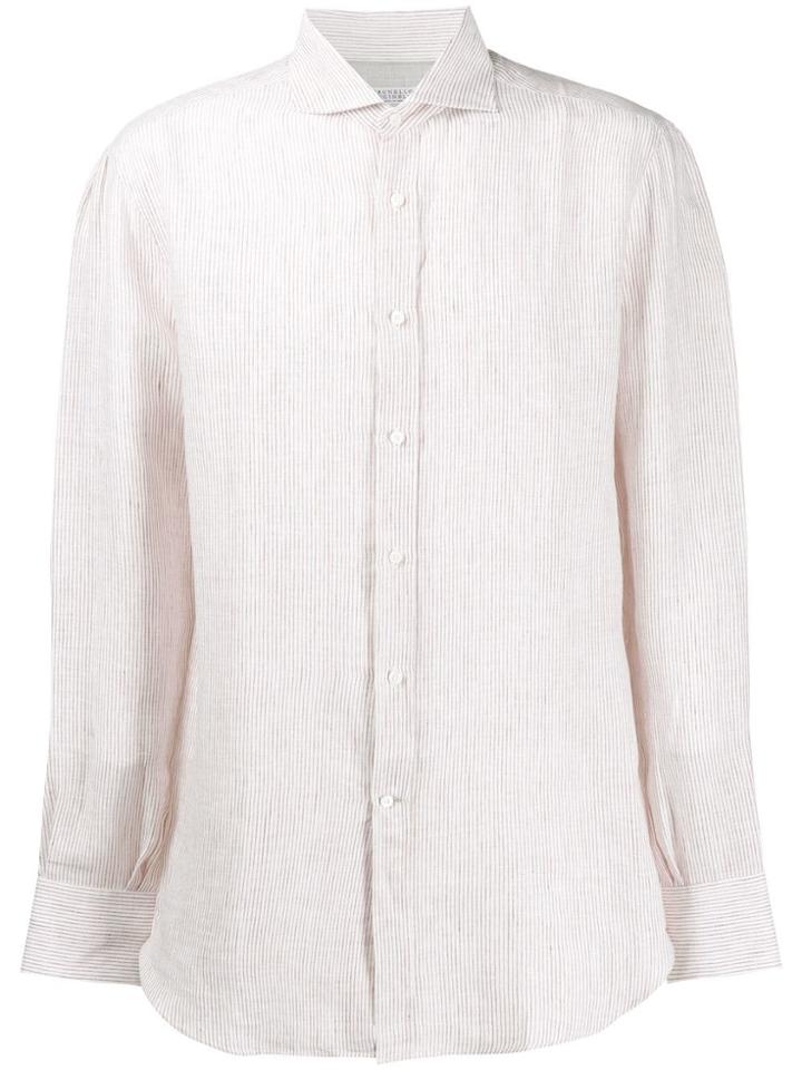 Brunello Cucinelli Micro-striped Shirt - Neutrals