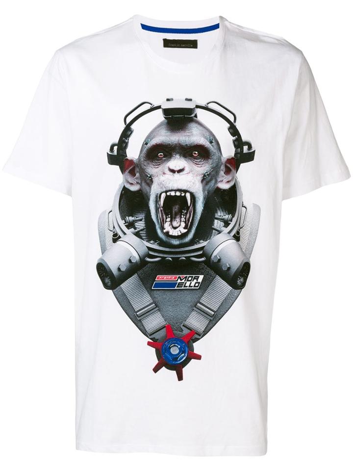 Frankie Morello Monkey Print T-shirt - White