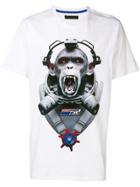 Frankie Morello Monkey Print T-shirt - White