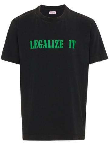Palm Angels Legalize It Print T-shirt - Black
