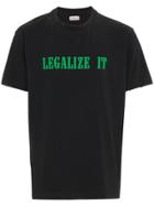 Palm Angels Legalize It Print T-shirt - Black