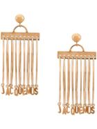 Jacquemus Logo Hoop Earrings - Gold