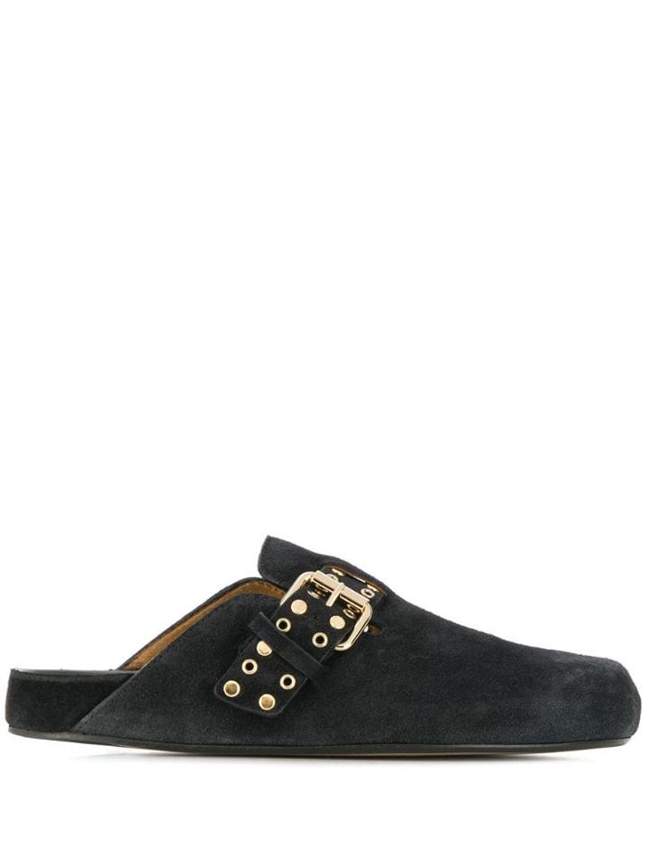 Isabel Marant Mirvin Velvet Eyelets Faded Black