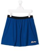 Kenzo Kids Teen Logo Patch Mesh Skirt - Blue