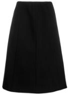Maison Margiela Stretch Fit Flared A-line Skirt - Black