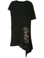 Yohji Yamamoto - Abstract Asymmetric T-shirt - Women - Cotton - 2, Black, Cotton