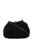 Muun Chunky Knit Shoulder Bag - Black