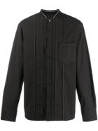 Lanvin Ribbed Neck Stitched Shirt - Black