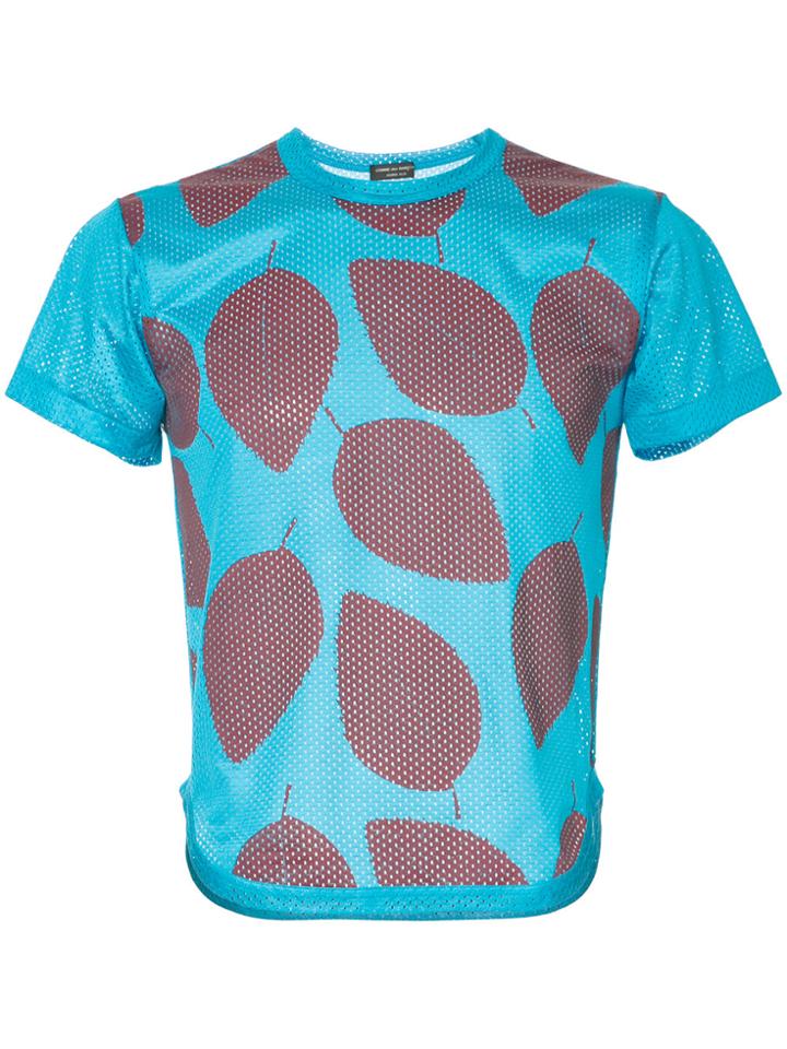 Comme Des Garçons Vintage Mesh Leaf T-shirt - Blue
