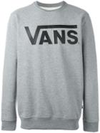 Vans Logo Print Sweatshirt, Men's, Size: Small, Grey, Cotton/polyester