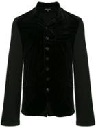 Ann Demeulemeester Velvet Button Jacket - Black