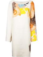 Dries Van Noten - Multi Floral 'daley' Dress - Women - Linen/flax - S, Women's, Nude/neutrals, Linen/flax