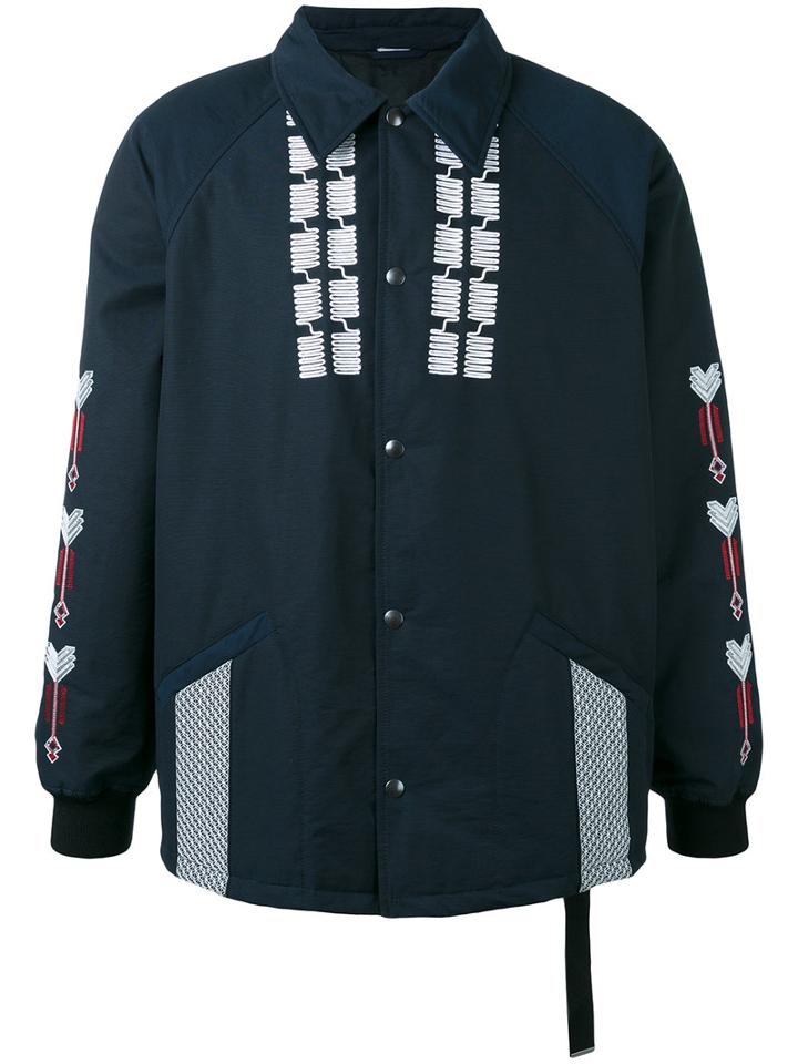 Lanvin - Arrow Embroidered Jacket - Men - Cotton/nylon/polyester/viscose - 50, Blue, Cotton/nylon/polyester/viscose