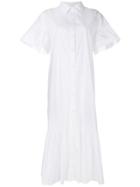 Mcq Alexander Mcqueen Ruffle Detail Shirt Dress - White