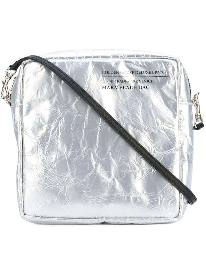 Golden Goose Deluxe Brand - Square Metallic (grey) Satchel - Women - Leather/pvc - One Size, Leather/pvc